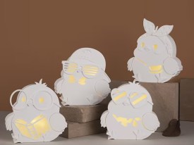 Kit 5 moldes adornos de buhos para luces